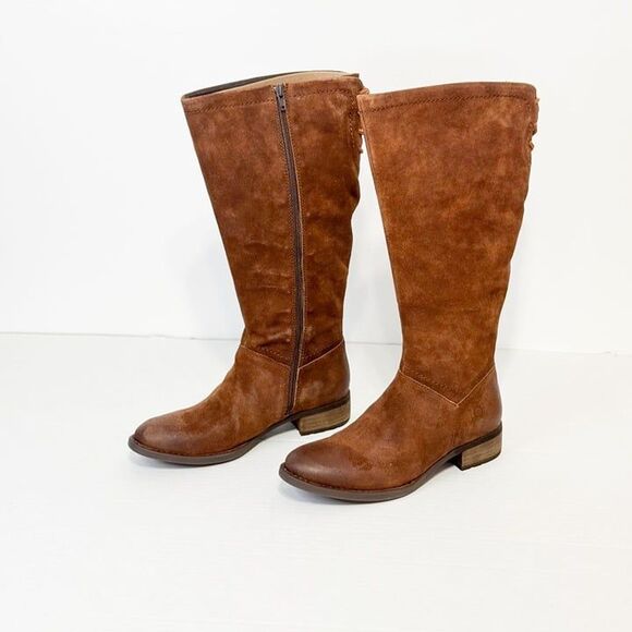 Born Hayden NWB Sz 8.5W Rust Tobacco Distressed Leather Knee High Boots - Picture 6 of 13